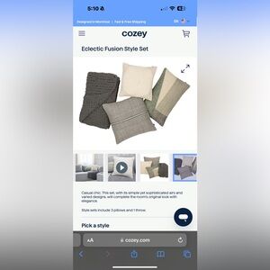 Throw pillow and blanket set